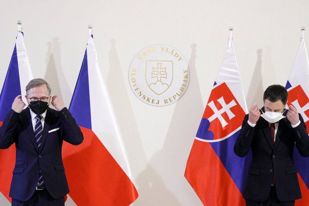 Český premiér Fiala a Heger