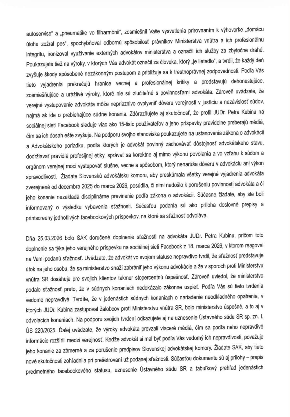 Šutaj Eštok neuspel s disciplinárnym návrhom na advokáta Kubinu