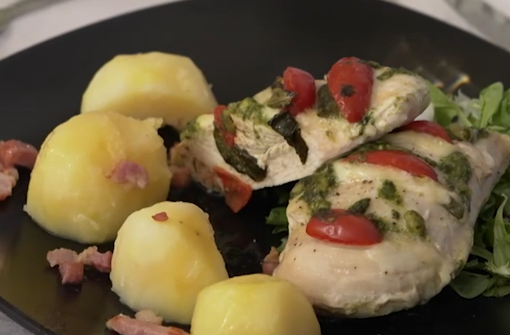 Hlavné jedlo: Nazelenalé prsíčka