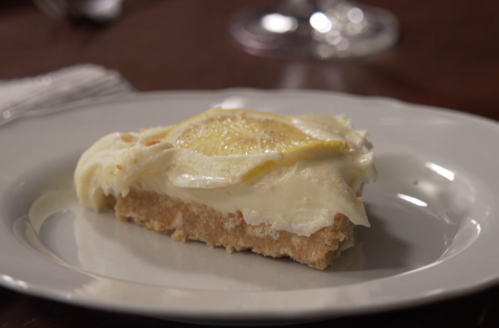 Dezert:  Biely obláčik so slniečkom