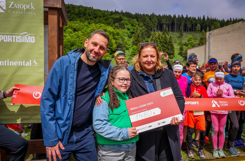 Bežci v Štiavnických vrchoch pomohli Martinke sumou 1480 €.