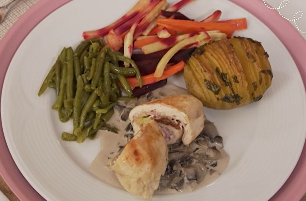 Hlavné jedlo: Farebná šupa na pare