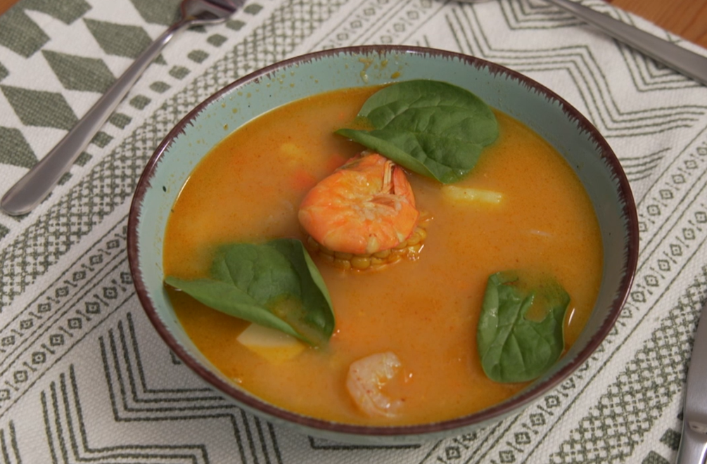 Polievka: Chupe de camarones