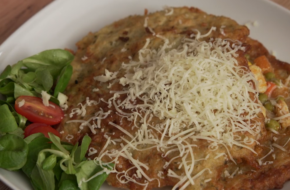 Hlavné jedlo:  Zemiaková  prikrývka