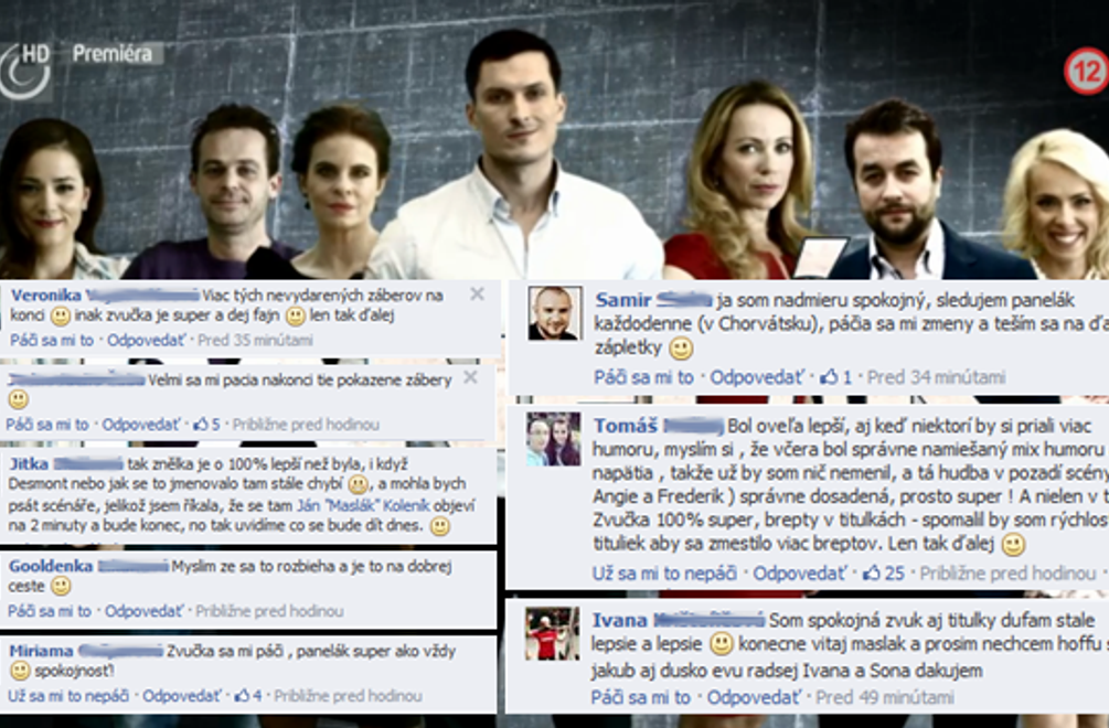 Pozitívne reakcie od divákov Paneláku na Facebooku: Presne takto sa nám to páči!