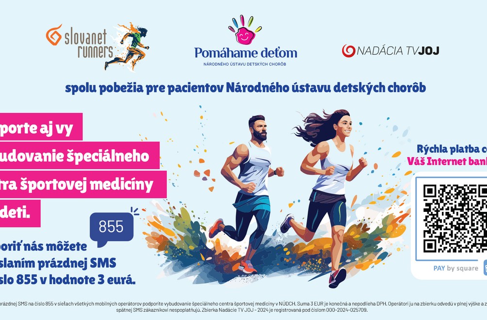 Beh pre pacientov Národného ústavu detských chorôb: Pomôcť môžete aj vy zaslaním SMS