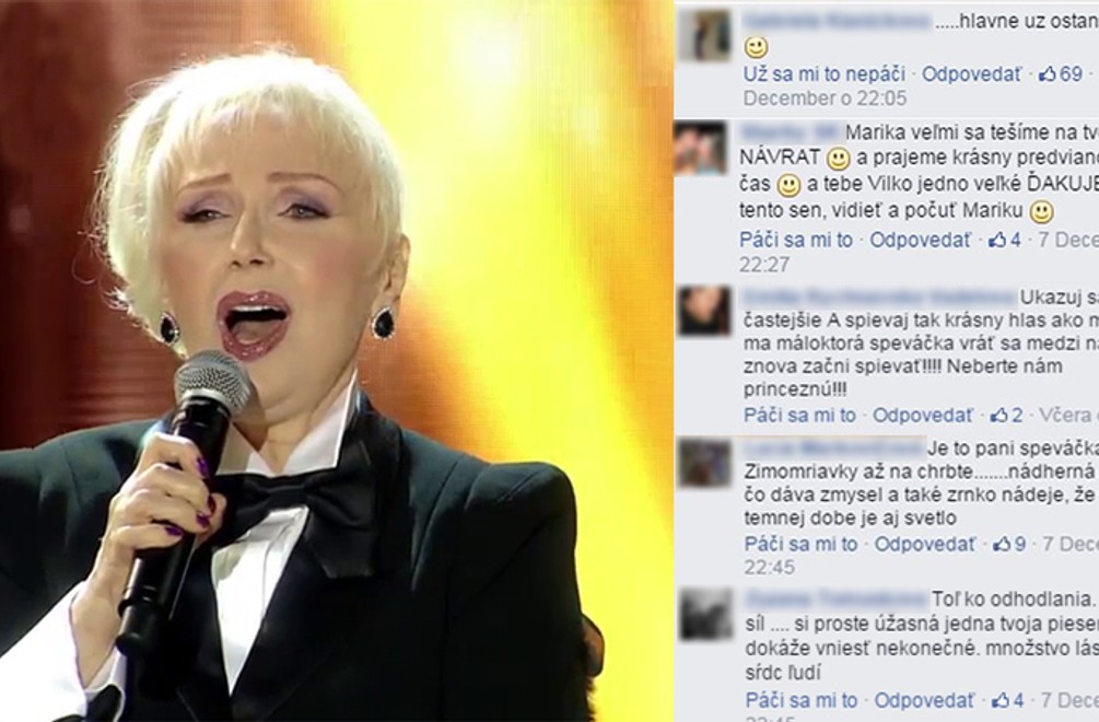 Reakcie fanúšikov Mariky Gombitovej na Facebooku: Neberte nám už princeznú!