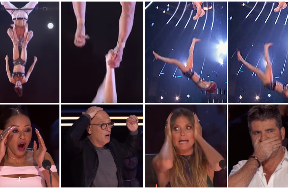 Hrozivý pád v Talente: Akrobatka spadla z obrovskej výšky a všetci zostali v šoku!