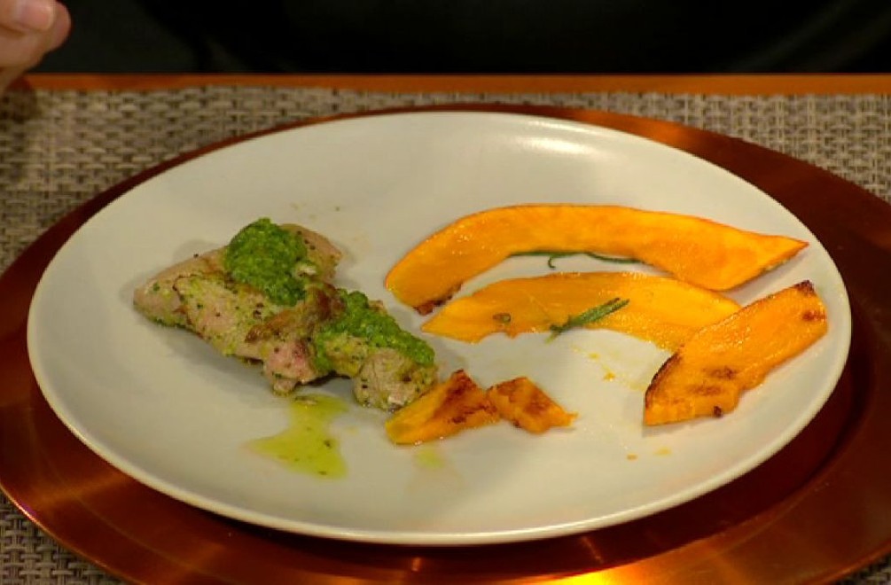 Grilované morčacie stehná s pestom