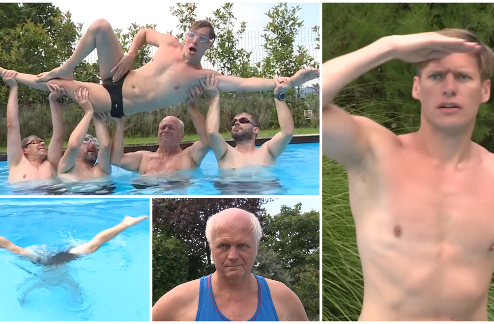 Nový internetový hit! Ranné noviny v plavkách: Puskailer, Kurilák či Jurčovič sa zahrali na aquabely