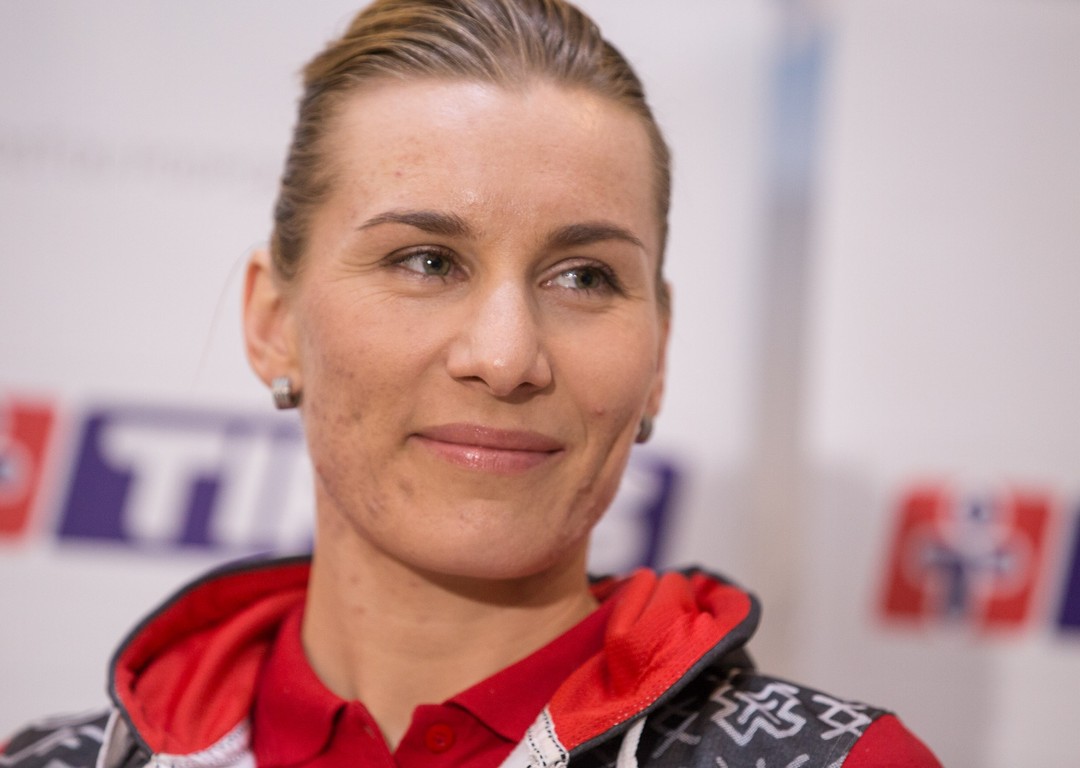 Slovenská biatlonistka Anastasia Kuzminová po návrate zo ZOH 2018 v juhokórejskom Pjongčangu, kde získala jednu zlatú a dve strieborné medaily