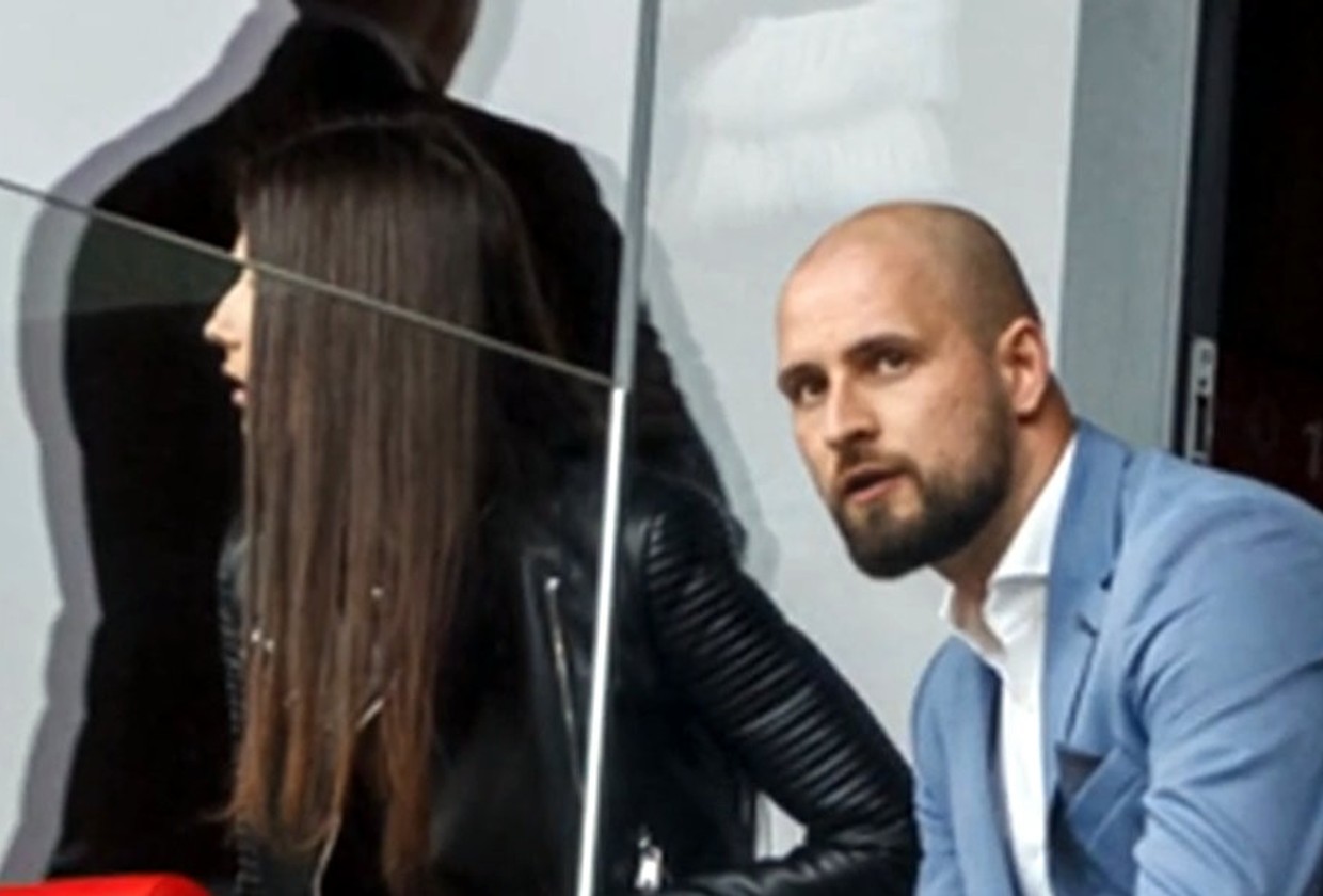 Ivan Kmotrík ml. počas finále Slovnaft Cupu v kabíne rozhodcov