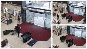 VIDEO: Zákazník zhodil v obchode štyri televízory