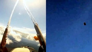 VIDEO. Parašutistu pri zoskoku minul meteorit!
