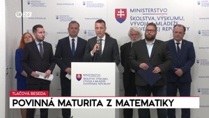 Tlačová beseda ministra Druckera: Povinná maturita z matematiky