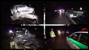 Zrážka Mercedesu a tereniaku, jeden (43) zranený