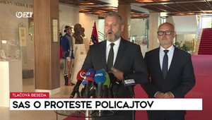 Tlačová beseda strany SaS o proteste policajtov