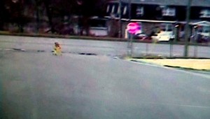 VIDEO. Dieťa sa rútilo v nákupnom vozíku po rušnej ceste