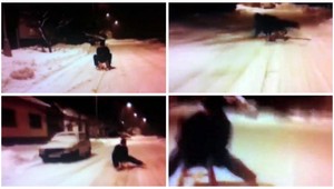 VIDEO. Chlapci pripevnili sánky za auto a... Fičali obrovskou rýchlosťou!