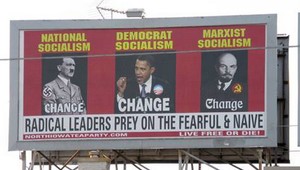 Prezident Obama je ako Hitler a Lenin! Aspoň podľa šokujúcej reklamy