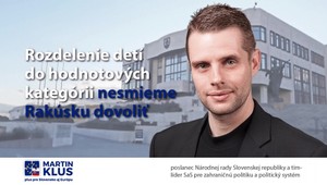 Martin Klus: Rozdelenie detí do hodnotových kategórií nesmieme Rakúsku dovoliť