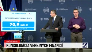 Tlačová beseda vlády o konsolidácii verejných financií
