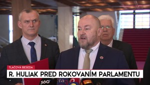 Tlačová beseda Huliaka pred rokovaním parlamentu