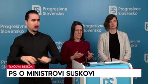 Tlačová beseda Progresívneho Slovenska o ministrovi spravodlivosti Suskovi
