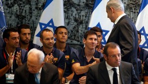 Barcelonské hviezdy privítali prezident a premiér Izraela