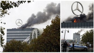 V Berlíne horela strecha známeho mrakodrapu