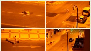 VIDEO. Naháč ukazoval na ulici prednosti a spieval