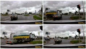 VIDEO: Dôchodca na Škodovke vošiel do križovatky na červenú