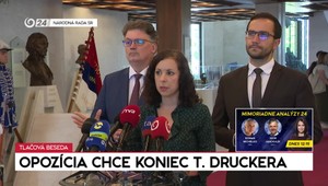 Tlačová beseda opozičných strán o odvolávaní ministra Druckera