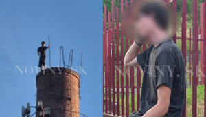 Mladík s promile v krvi vyliezol na komín v šľapkách, robil si tam fotografie