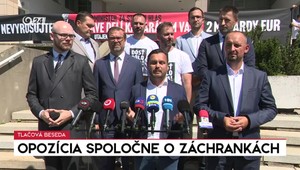 Tlačová beseda opozície k záchrankám