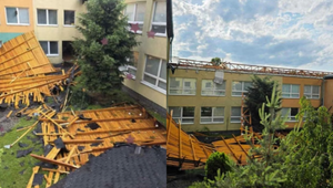 V Michalovciach vyhlásili mimoriadnu situáciu, vietor poškodil strechu školy