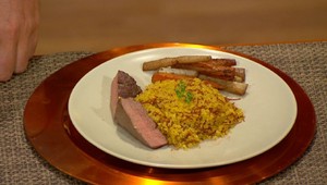 Jahňací chrbát s bulgurom