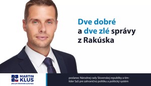 Martin Klus: Dve dobré a dve zlé správy z Rakúska