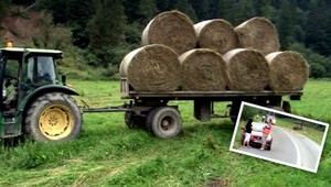 Opitý traktorista. Zo slamy urobil zbraň