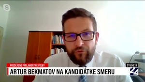 Štúdio 24 o Bekmatovovi na kandidátke Smeru
