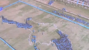 Takmer 3 400 ľudí vytvorilo najväčšiu ľudskú mapu. Pokúšajú sa o rekord