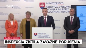 Tlačová beseda ministra školstva k zisteniu inšpekcie