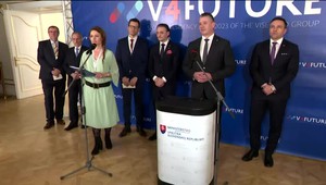 Tlačová konferencia po rokovaní ministrov vnútra krajín V4: Jednota v téme nelegálnej migrácie