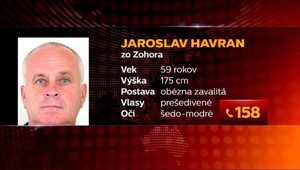 Polícia pátra po Jaroslavovi Havranovi (59), od nedele je nezvestný