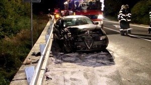 Tri autá sa zrazili pri Dobrej Nive, 24-ročný mladík nafúkal