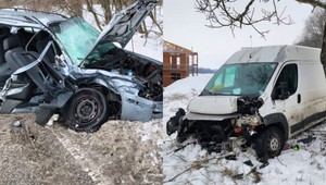 Sneh a poľadovica opäť spôsobili zrážku dvoch vozidiel. Vodiči utrpeli vážne zranenia