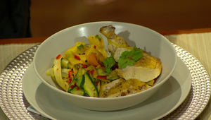 Kurací Supreme na zeleninových papardeloch s chimichuri salsou