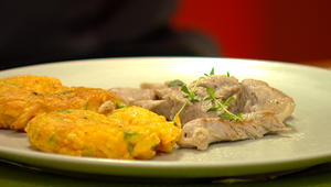 Mrkvové placky s bravčovou panenkou