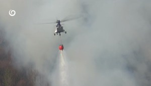 FOTO: Ničivý požiar na Záhorí: Hasičom musel pomôcť aj vrtuľník letky ministerstva vnútra