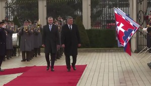 Tlačová beseda pri vítaní chorvátskeho prezidenta na Slovensku